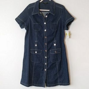 Style & Co Denim Shirt Dress Sz 16W